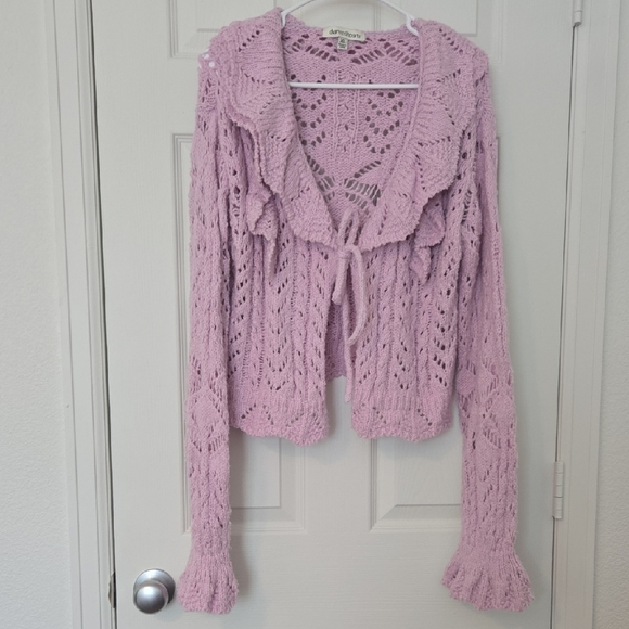 Anthropologie Sweaters - Anthropologie Lilac Open-Knit Cardigan